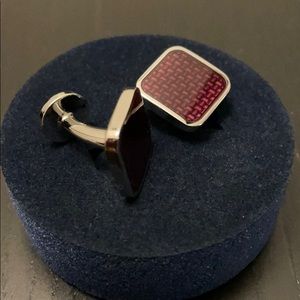 BRAND NEW Burgundy texture enamel cuff links